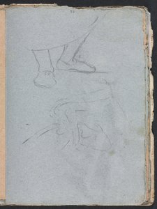 Verona vázlatfüzet: Tanulmány a lábakról 53. oldal, 1760. alkotó: Francesco Lorenzi