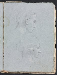 Verona vázlatfüzet: Két fej (85. oldal) alkotó: Francesco Lorenzi