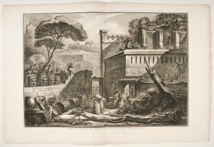Kilátás a Marnia negl sírjára alkotó: Francesco Piranesi