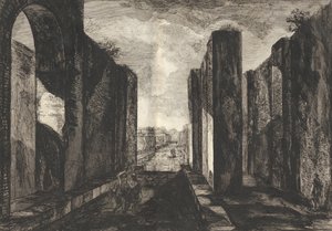 Kilátás Pompei város belsejére, az Antiquités de Pompeïa című művéből, a premier, Ant..., 1804.