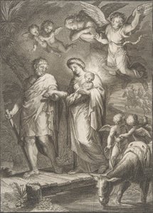 Repülés Egyiptomba, 1700-. alkotó: Francesco Polanzani