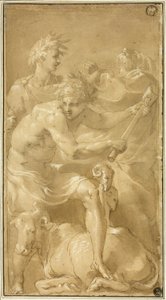 Egy bika feláldozása alkotó: Francesco Primaticcio