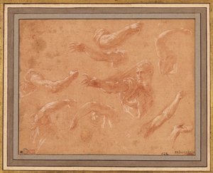 Studie von Gottvater mit Engeln