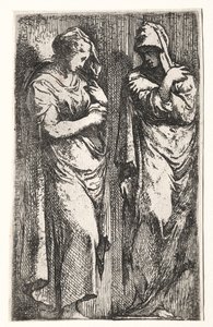Két római nő. alkotó: Francesco Primaticcio