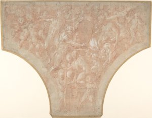 Vulcan Forging the Darts of Cupid, 1552-56. alkotó: Francesco Primaticcio