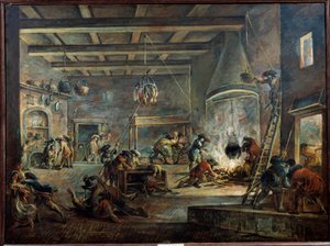 Tanya kifosztása. Francesco Simonini (1686-1753) festménye Jacques Callot után