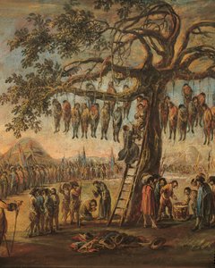 Francesco Simonini "A háború nyomorúságai: az akasztott emberek", részlet
