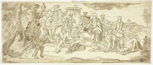 Krisztus meggyógyítja a sánta embert alkotó: Francesco Solimena