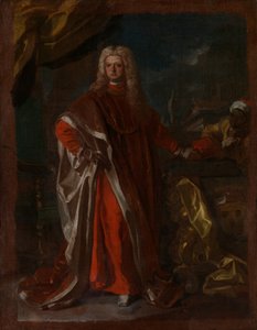 Diego Pignatelli dAragona 1687-1750 és egy rabszolga afrikai szolga, valószínűleg 1731-ben vagy 1732-ben. alkotó: Francesco Solimena