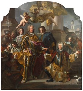 VI. Károly császár és Gundacker, Althann gróf alkotó: Francesco Solimena