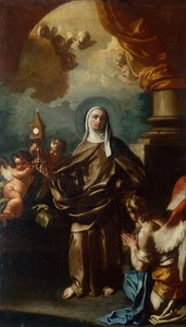 Szent Klára angyallal (olaj) alkotó: Francesco Solimena