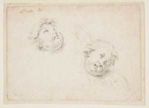 Tanulmány két kerub számára alkotó: Francesco Solimena
