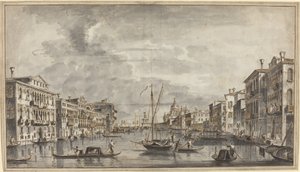 A Grand Canal a tisztelgés és a Dogana felé néz