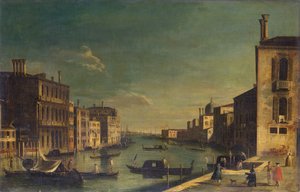 A Canal Grande keletre néz a Campo San Vio-tól a Bacino felé (olaj a fedélzeten)
