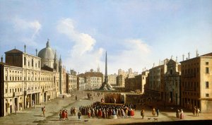 A Piazza Navona, Róma, a Commedia dell "Arte Performance,