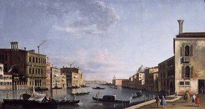 Velence: Velencében: A Canal Grande a Campo San Vio felől a Bacino felé nézve (olaj, vászon).