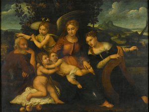 Szent Család Szent Katalinnal alkotó: Francesco Torbido (attributed to)