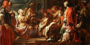 Tanulmány Szent Máténak, Etiópia király fiát újraéleszteni (olaj, vászon) alkotó: Francesco Trevisani