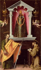 A Loretói Madonna Szent Pállal és Szent Ferenccel