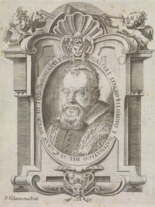 Galileo Galilei (1564-1642), 1656 körül (metszet) alkotó: Francesco Villamena