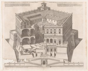 A római nagyszerűség tükre: Farnese-palota, 16. század., 16. század. alkotó: Francesco Villamena