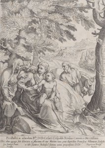 A többi az egyiptomi repülésen, 1597. alkotó: Francesco Villamena