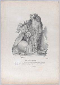 Raimondo di Sangro herceg kibontakozik a világi gondok hálójából ..., kb. 1840-50. alkotó: Francesco Wenzel