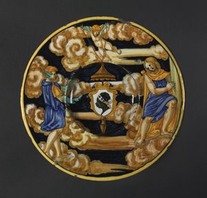Tányér a Pucci család karjaival, 1532.