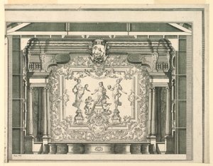 Keresztmetszet, Proscenium és Curtain, Teatro Filarmonico, Verona alkotó: Francesco Zucchi