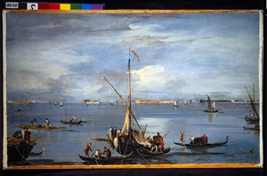 Ein Blick in die venezianische Lagune von Francesco and/or Gian Antonio (1699-1761) Guardi