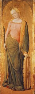 Alexandriai Szent Katalin, 15. század (tempera a táblán) alkotó: Francesco de