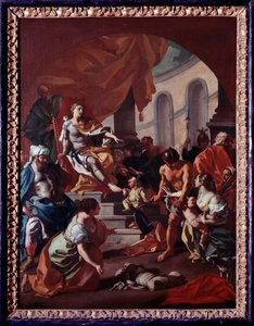 Salamon ítélete (Salamon ítélete) Francesco de Mura festménye (1696-1782) A Montecassino-i Apátság Múzeuma Olaszország