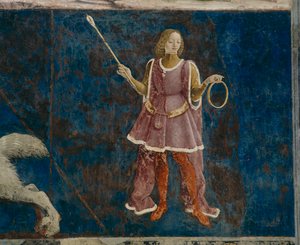A márciusi hónapot felügyelő három dekán egyike, Il Salone dei Mesi, 1470-99 alkotó: Francesco del Cossa