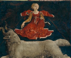Kos, március hónap csillagjegye. 1469/70 alkotó: Francesco del Cossa