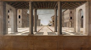 Építészeti vedute. 1490/1500 körül