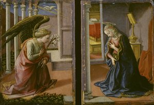 Diptichon – Angyali üdvözlet, 1450-55 körül