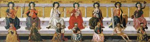 ""les sept vertus"" (Prudence, Justice, foi, charite, esperance, force, temperance) Peinture de Francesco di Stefano Pesellino (1422-1457) vers 1450 Birmingham Museum of Art, Birmingham, Alabama Etats Unis ©DeAgostini/Leemage   1325315   hu       hungarian