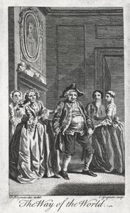 Jelenet a Világ útjából, William Congreve (1670-1729), Charles Grignon metszete Francis Hayman rajzából a Lincoln