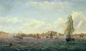 Szingapúr kilátása alkotó: Francis A. Moreland