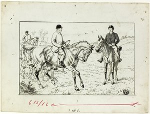 Három lovas egy vadászaton alkotó: Francis Arthur Fraser