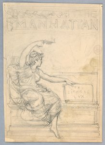 Tervezés a Manhattan Illustrated Monthly Magazine borítójához alkotó: Francis Augustus Lathrop