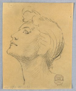 Egy nő feje alkotó: Francis Augustus Lathrop