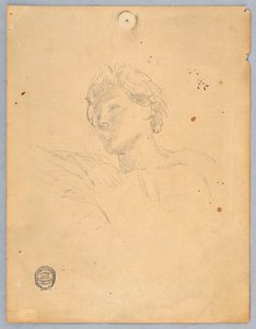 Vázlat egy angyal fejéhez alkotó: Francis Augustus Lathrop