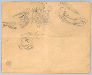 Angyalok vázlata alkotó: Francis Augustus Lathrop