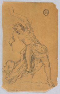 Vázlat a figuráról drapériával alkotó: Francis Augustus Lathrop