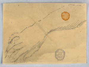 Vázlat a kézről és a csuklóról alkotó: Francis Augustus Lathrop