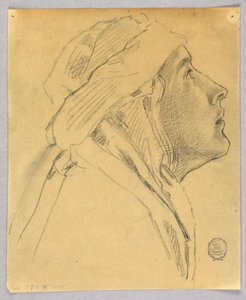 Vázlat egy női fejről alkotó: Francis Augustus Lathrop