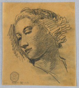 Vázlat egy női fejről alkotó: Francis Augustus Lathrop
