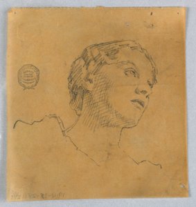 Vázlat egy női fejről alkotó: Francis Augustus Lathrop