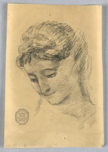 Vázlat egy női fejről alkotó: Francis Augustus Lathrop
